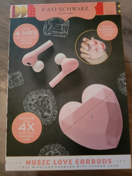 FAO Schwarz Other - FAO Schwarz Pink Heart Wireless Earbuds with Heart Charging Case